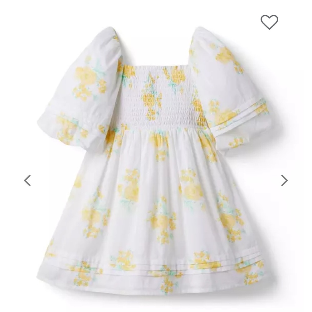 The Natalie Floral Smocked Bubble Sleeve Dress by Janie and Jack